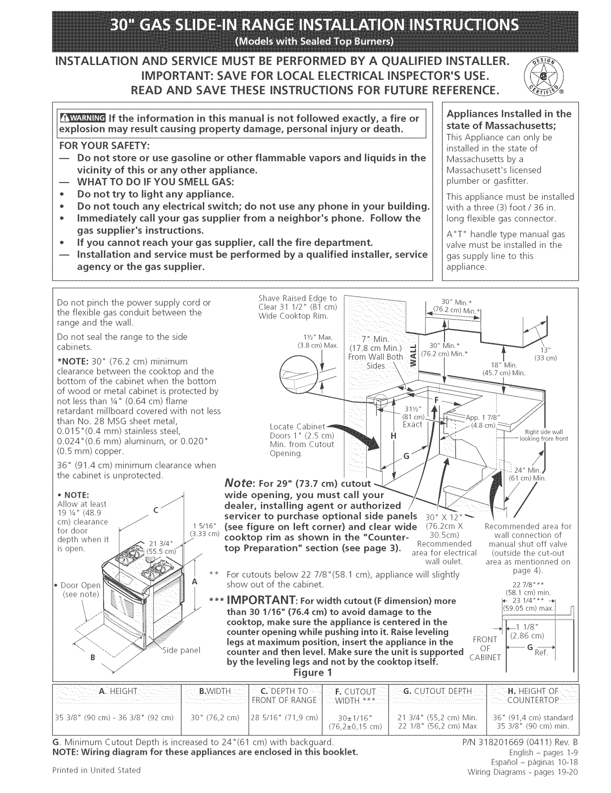 Frigidaire FGS367EBA, FGS367ESA, FGS379EBA, FGS379ECC, FGS379EQA Installation Guide - ManualMachine.com