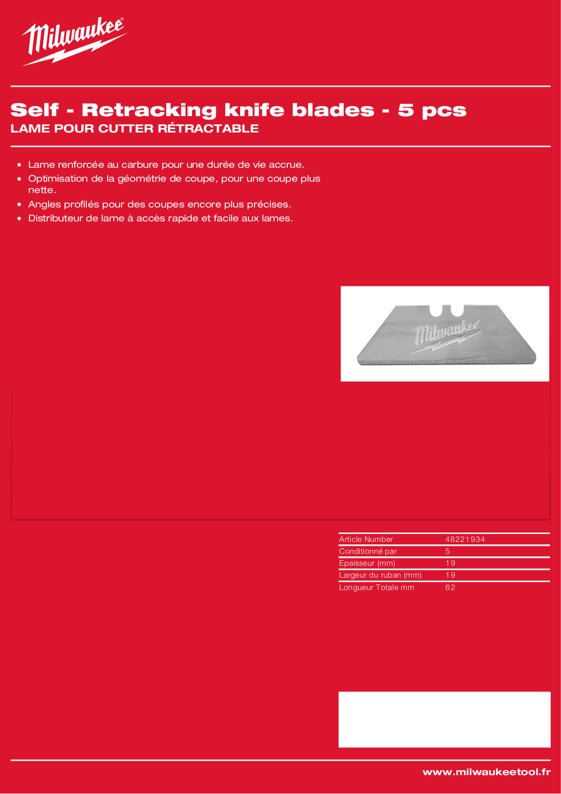 Milwaukee 48221934 Specification - ManualMachine.com