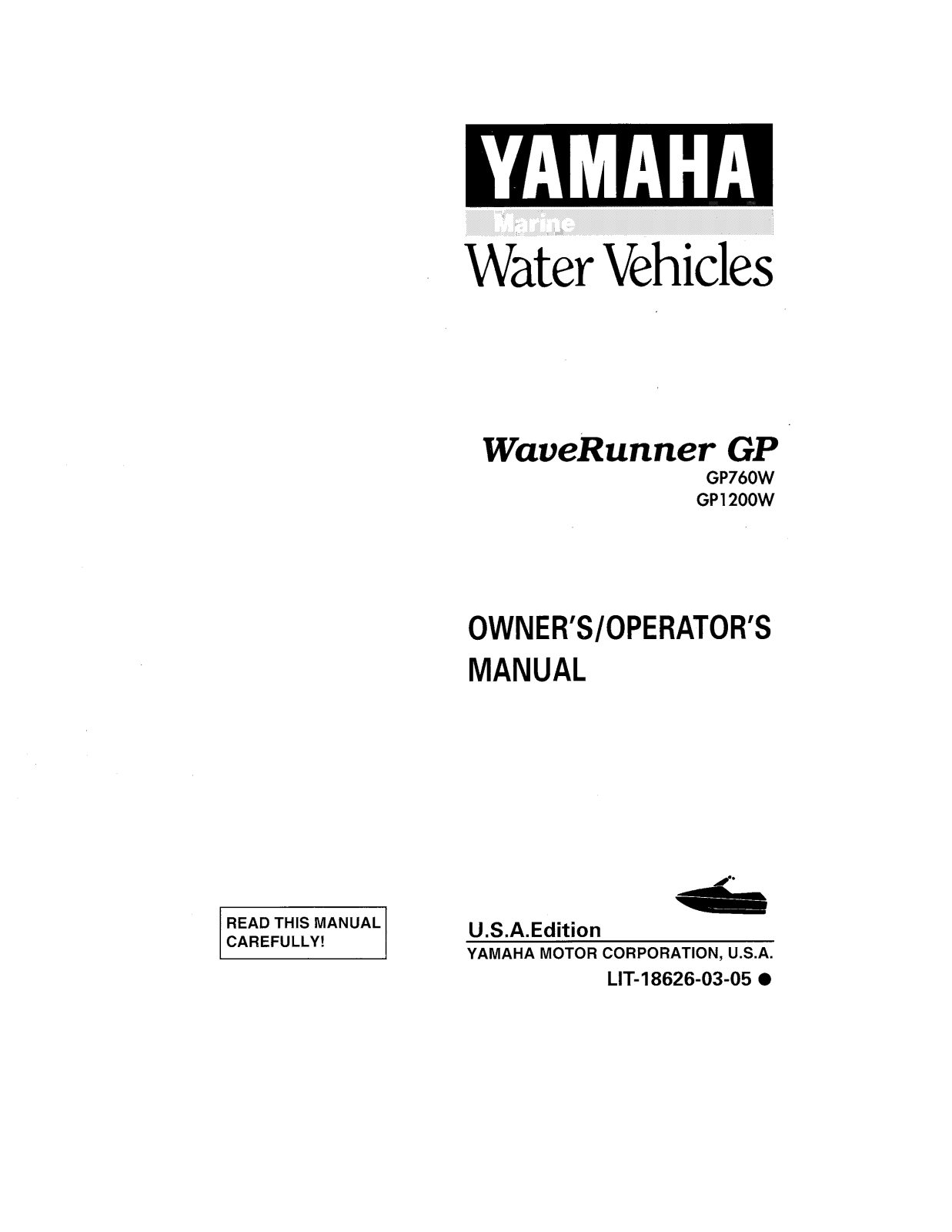 Yamaha waverunner gp User Manual