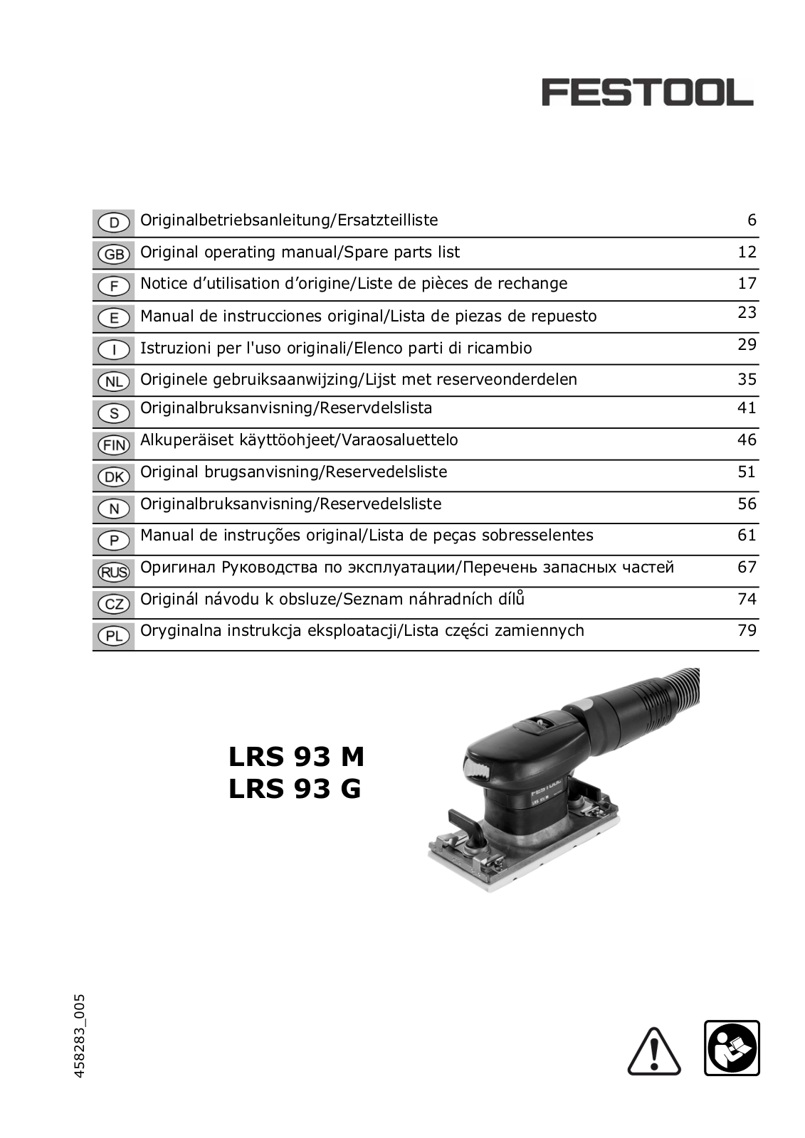 Festool LRS 93 M User Manual