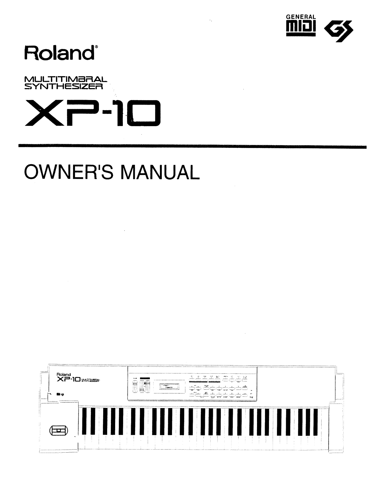 Roland Corporation XP-10 Owner's Manual