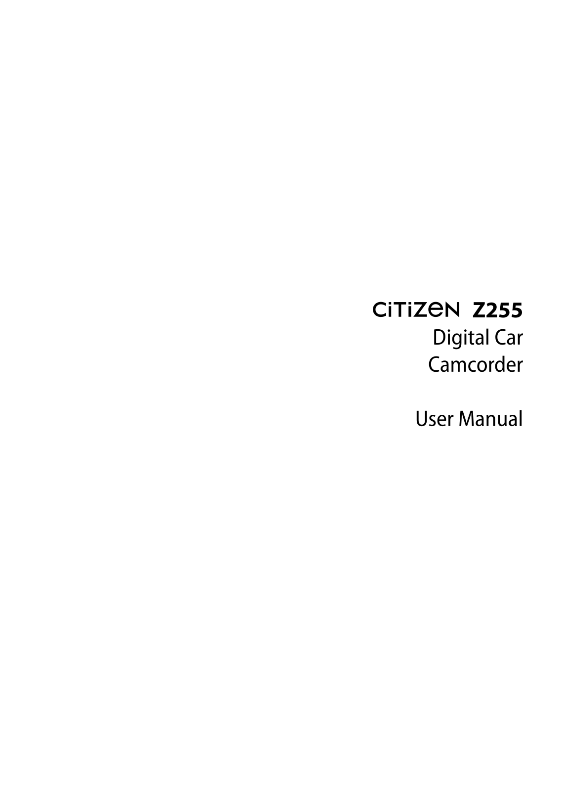 Citizen Z255 User Manual