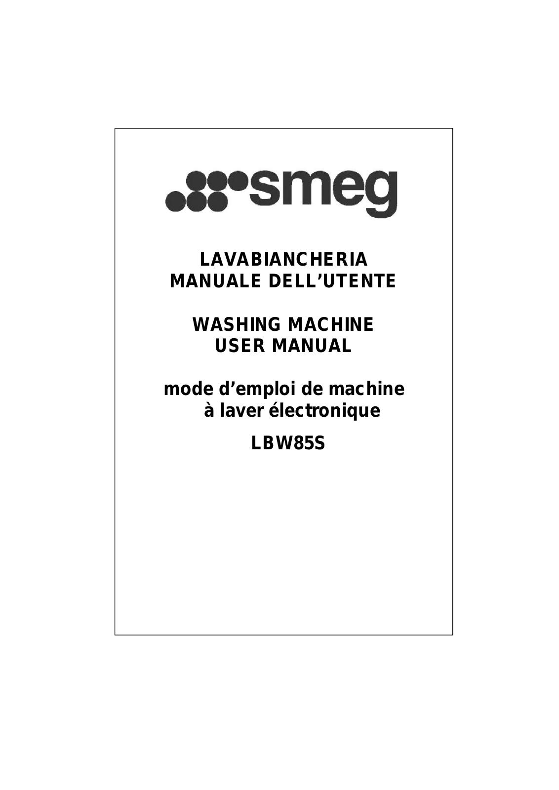 Smeg LBW85S User Manual