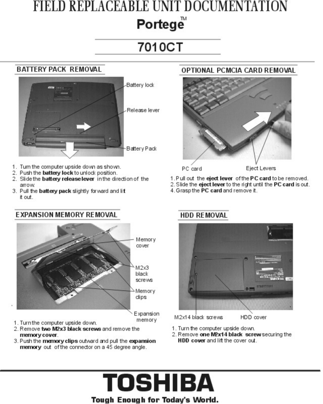 Toshiba portege 7010ct Service Manual