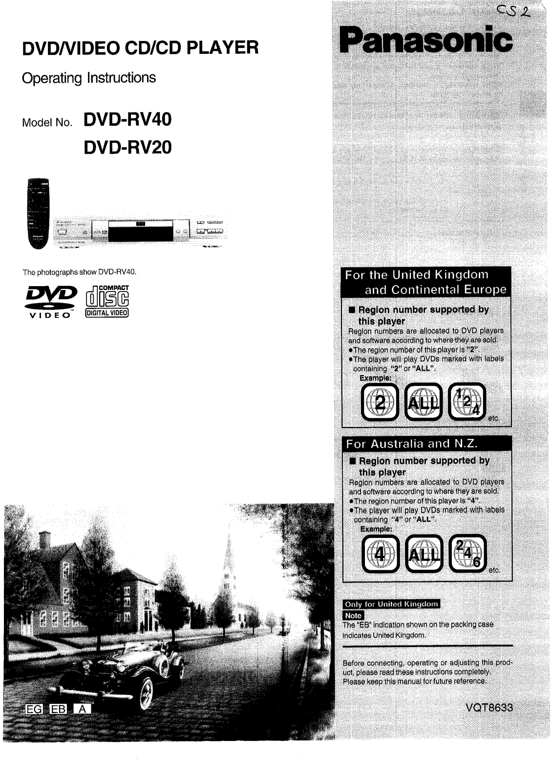 Panasonic DVD-RV40A Operating Instruction