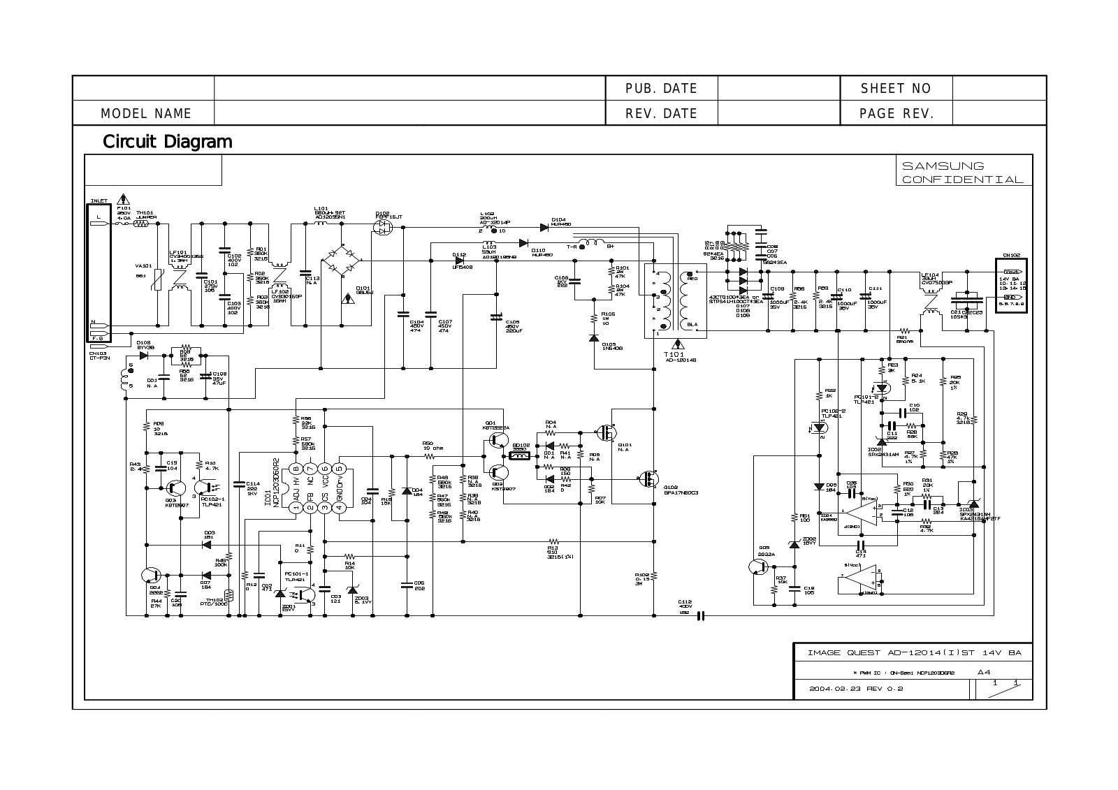 Samsung BN44-00109A, PSCV121106A Schematic