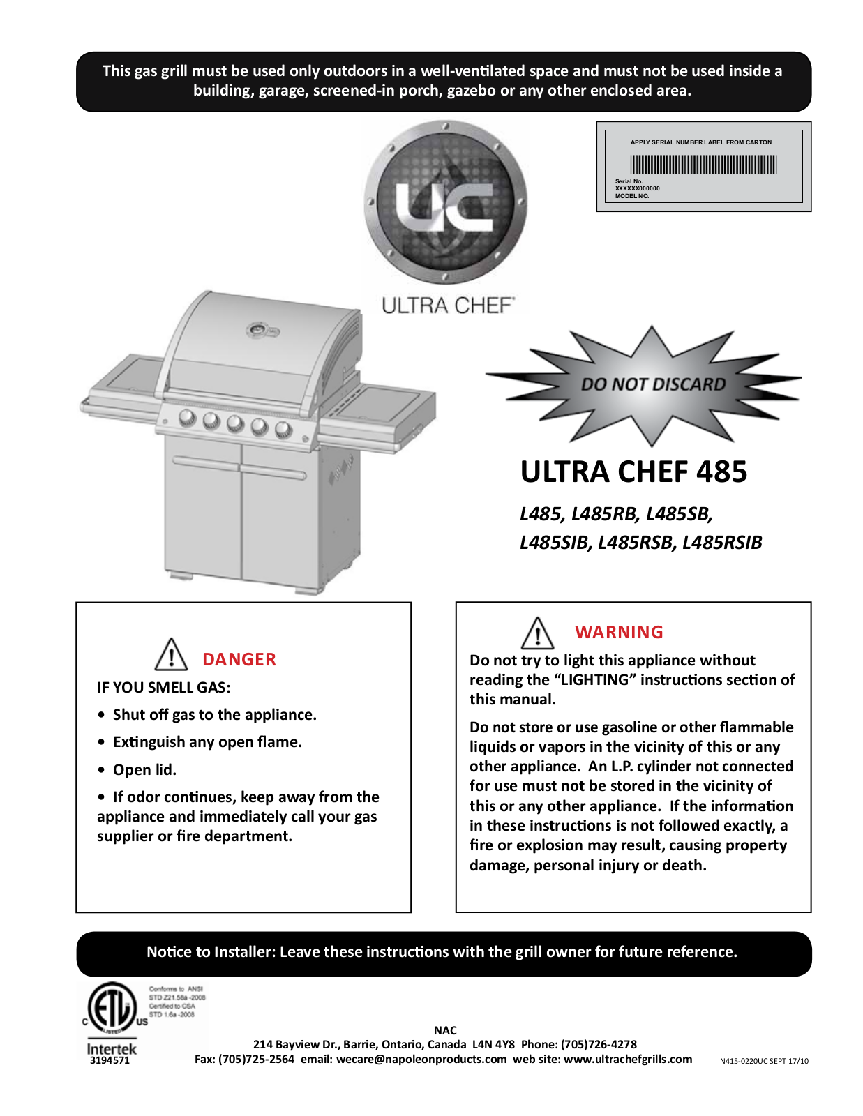 Interlink electronic L485RB, L485, L485RSB, L485RSIB, L485SB User Manual