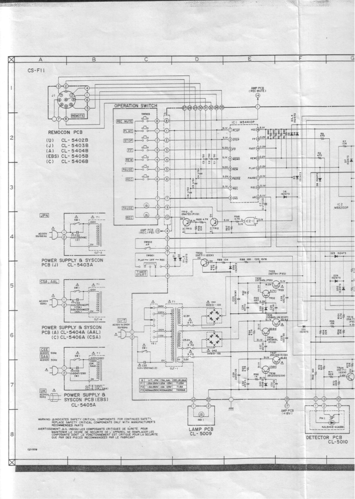 Akai CS-FII Cirquit Diagram