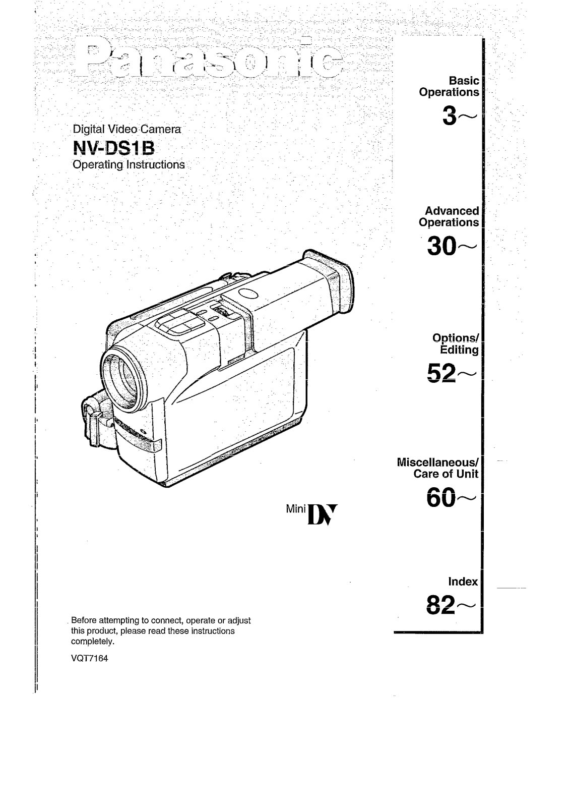 PANASONIC NV-DS1B User Manual