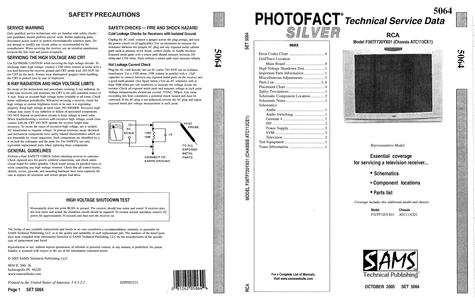 RCA F36TF720YX01 Schematic