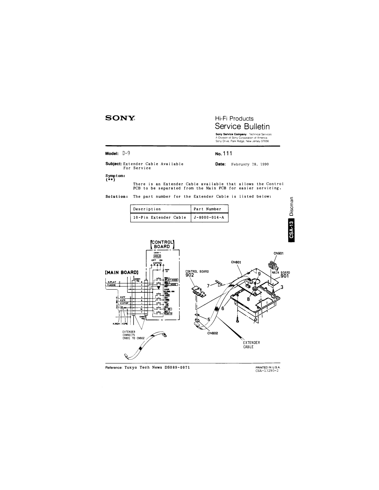 Sony D9 Service Manual