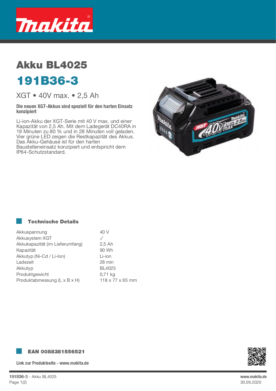 Makita BL4025 Service Manual