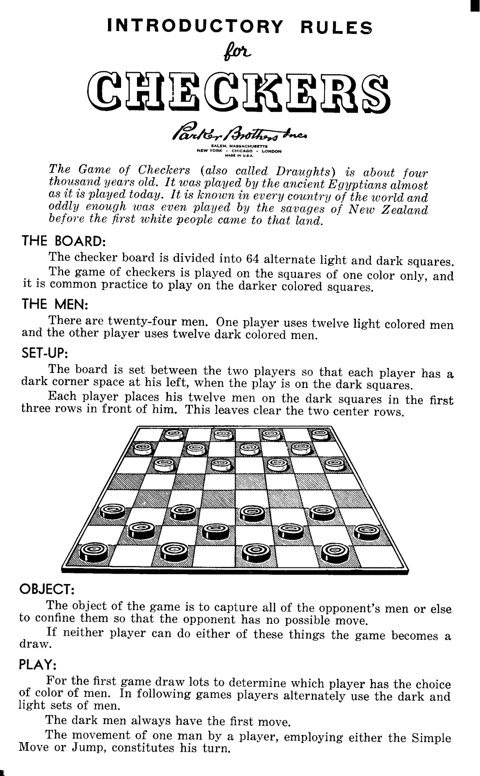 Hasbro CHECKERS User Manual