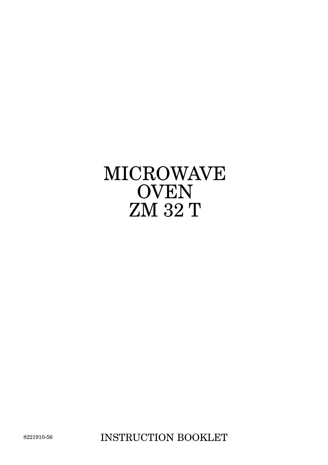 Zanussi ZM32T, ZM32TB User Manual