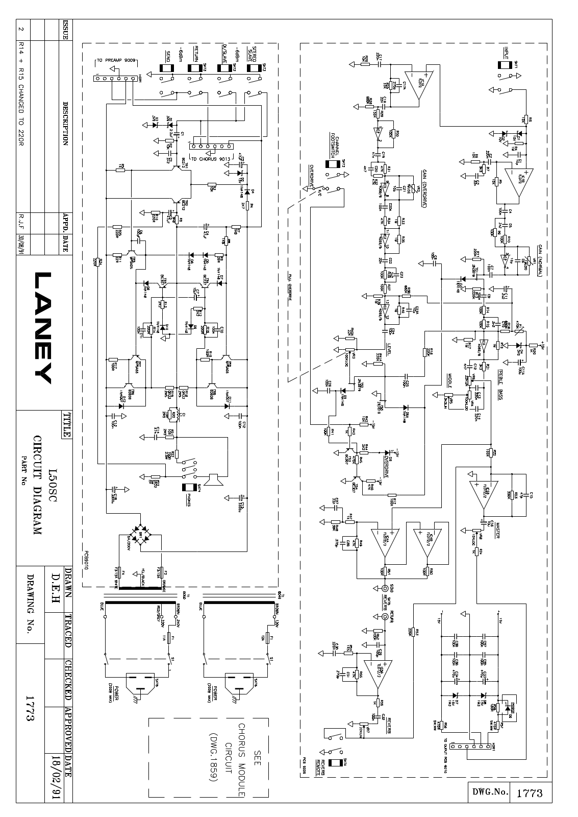 Laney L50SC Schematic