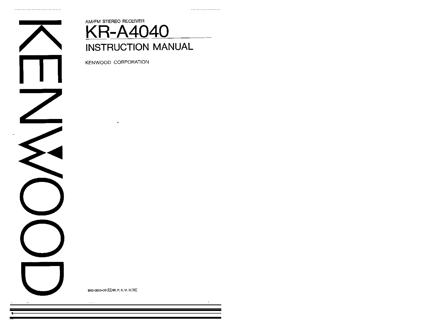Kenwood KR-A4040 User Manual