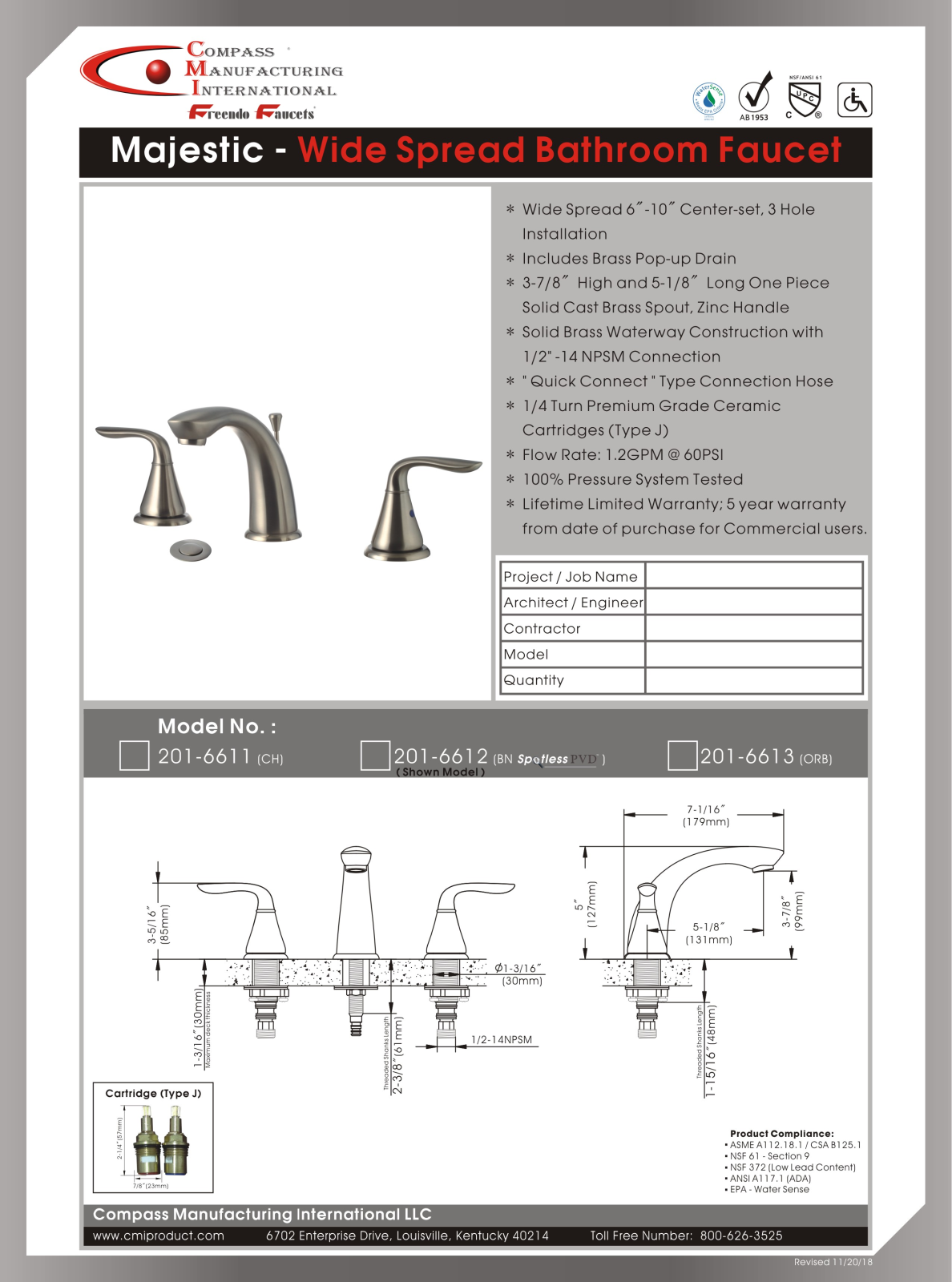 CMI QMV10083 Specifications - ManualMachine.com