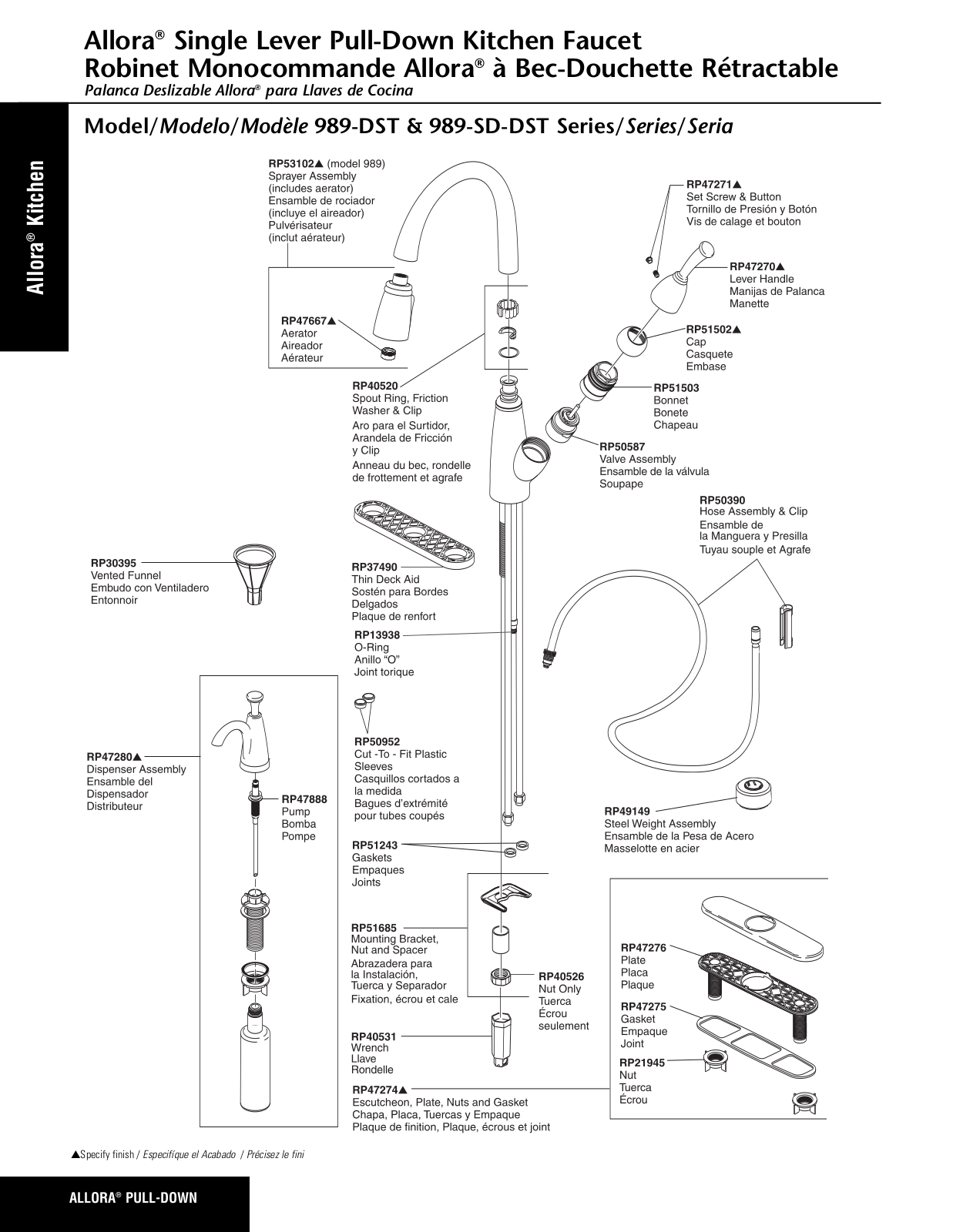 Delta 989-SD-DST, Allora 989-DST User Manual