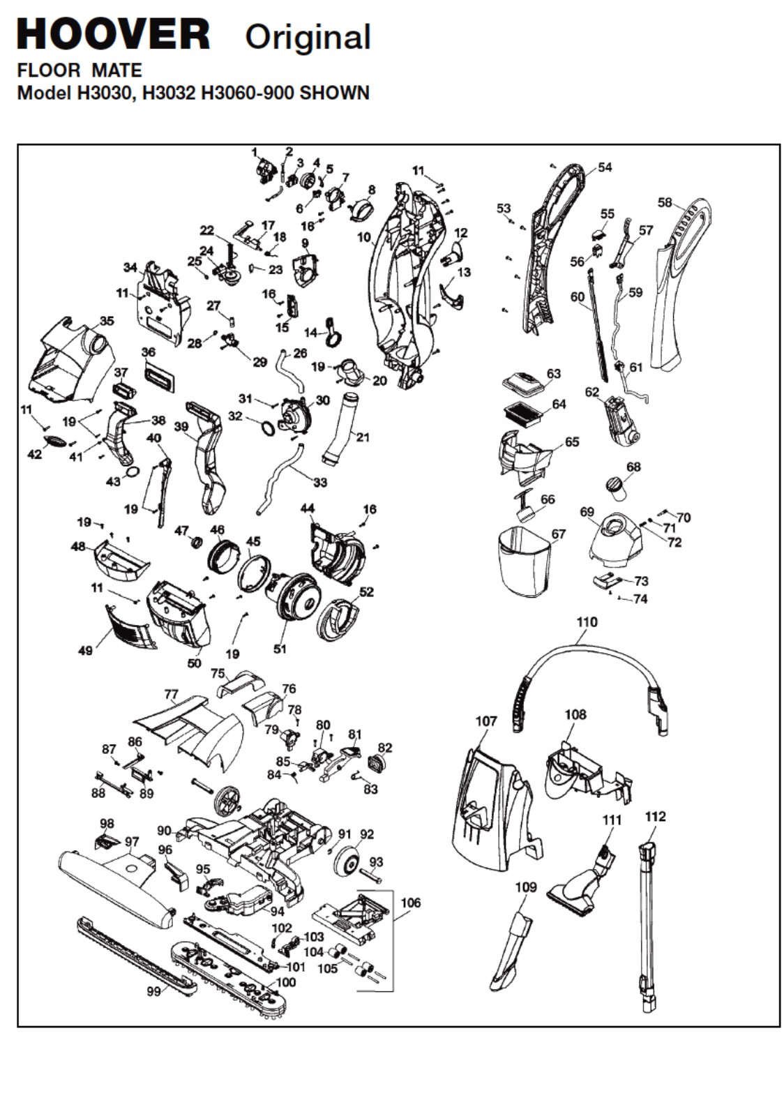 Hoover H3032, H3060-020, H3060, H3030 Owner's Manual