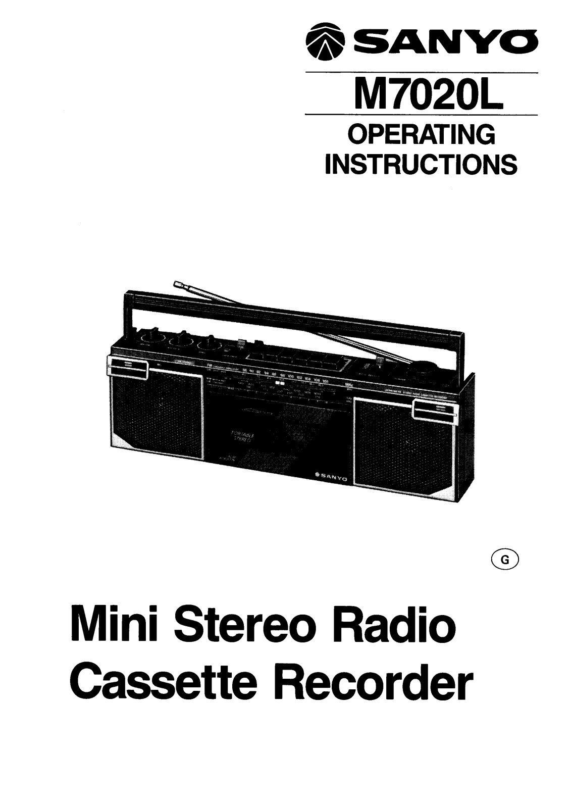 Sanyo M7020L Instruction Manual