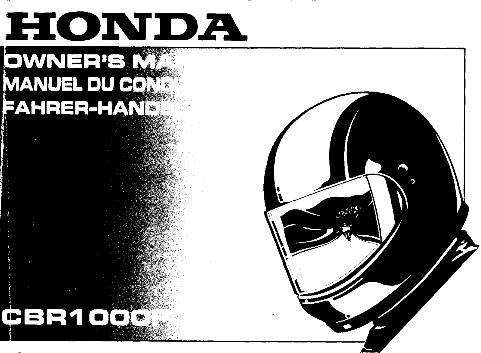 Honda CBR1000FV Owner's Manual