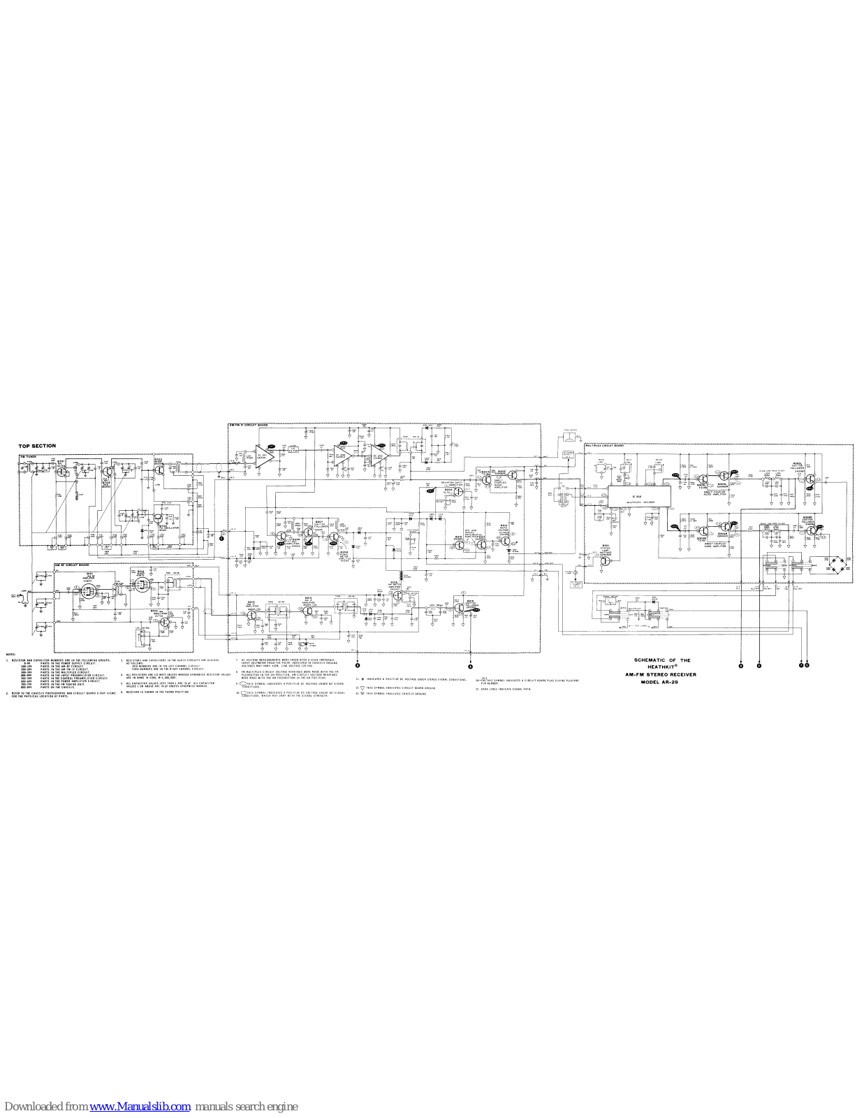 Heath Heathkit AR-29 Schematic Diagram