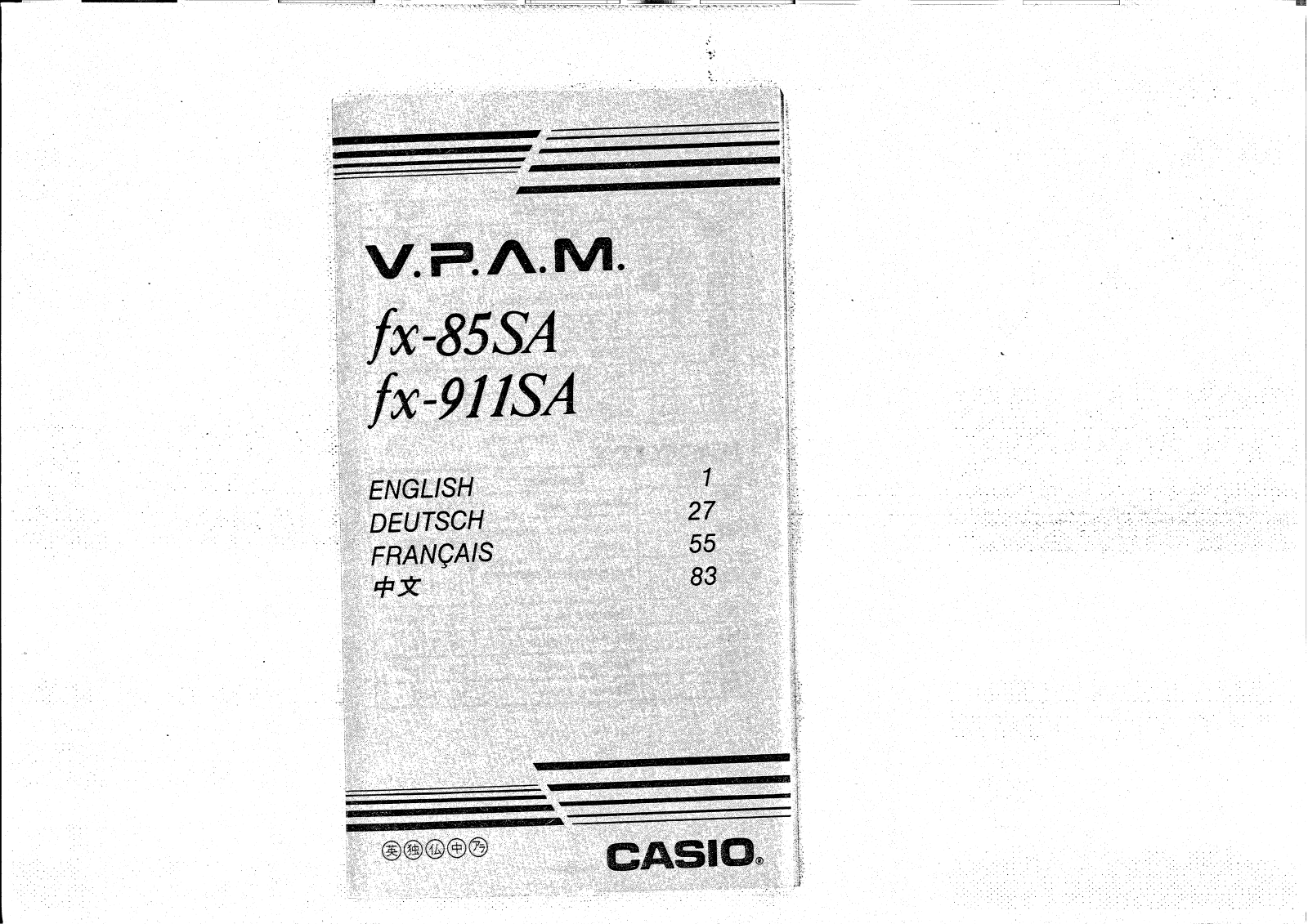 CASIO FX-911SA User Manual