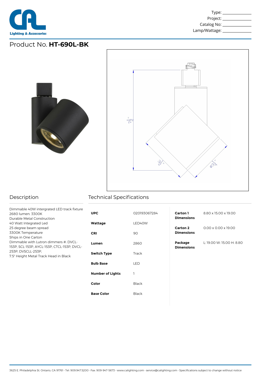 Cal Lighting CG10294 Specifications - ManualMachine.com