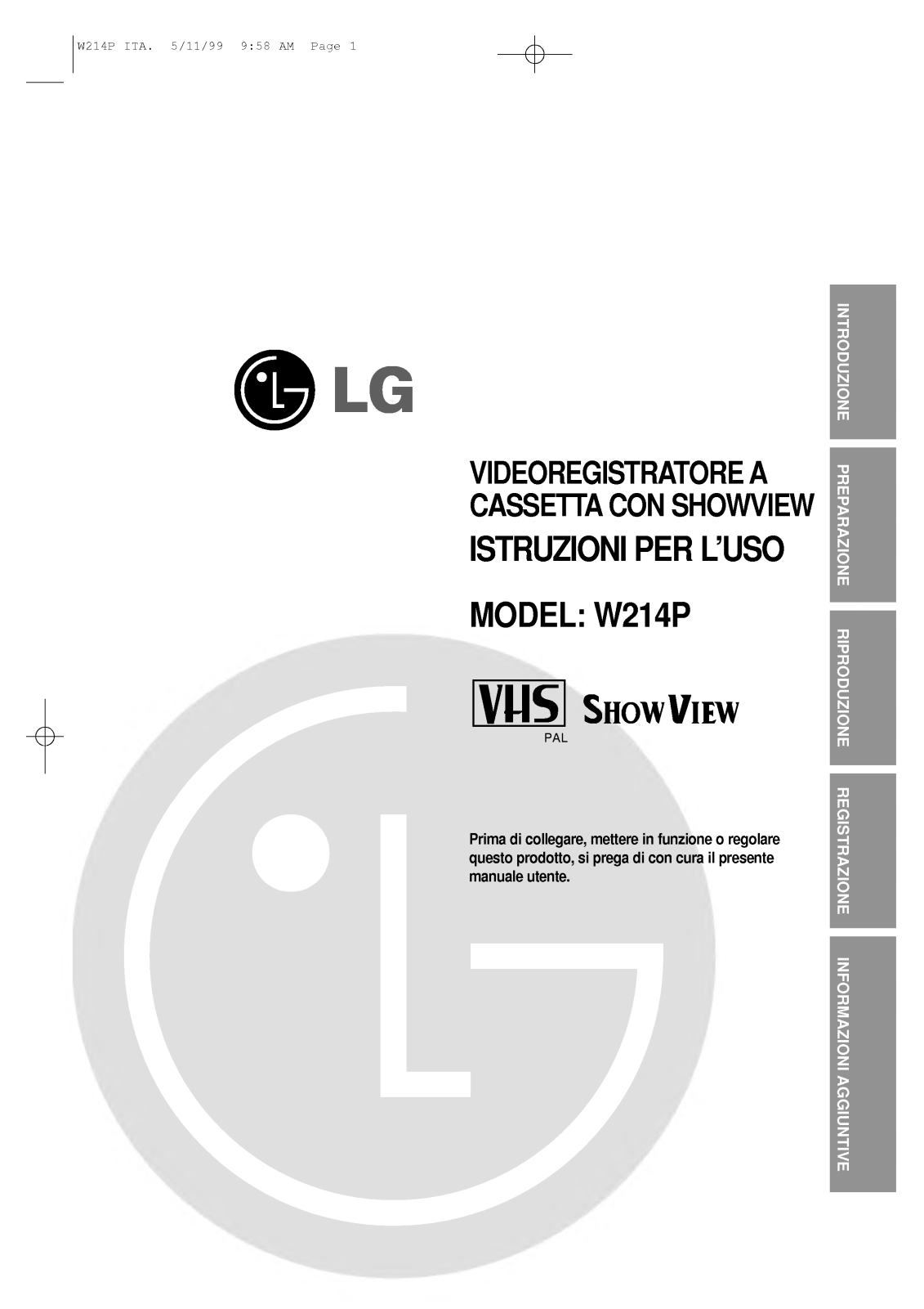 Lg W214P User Manual