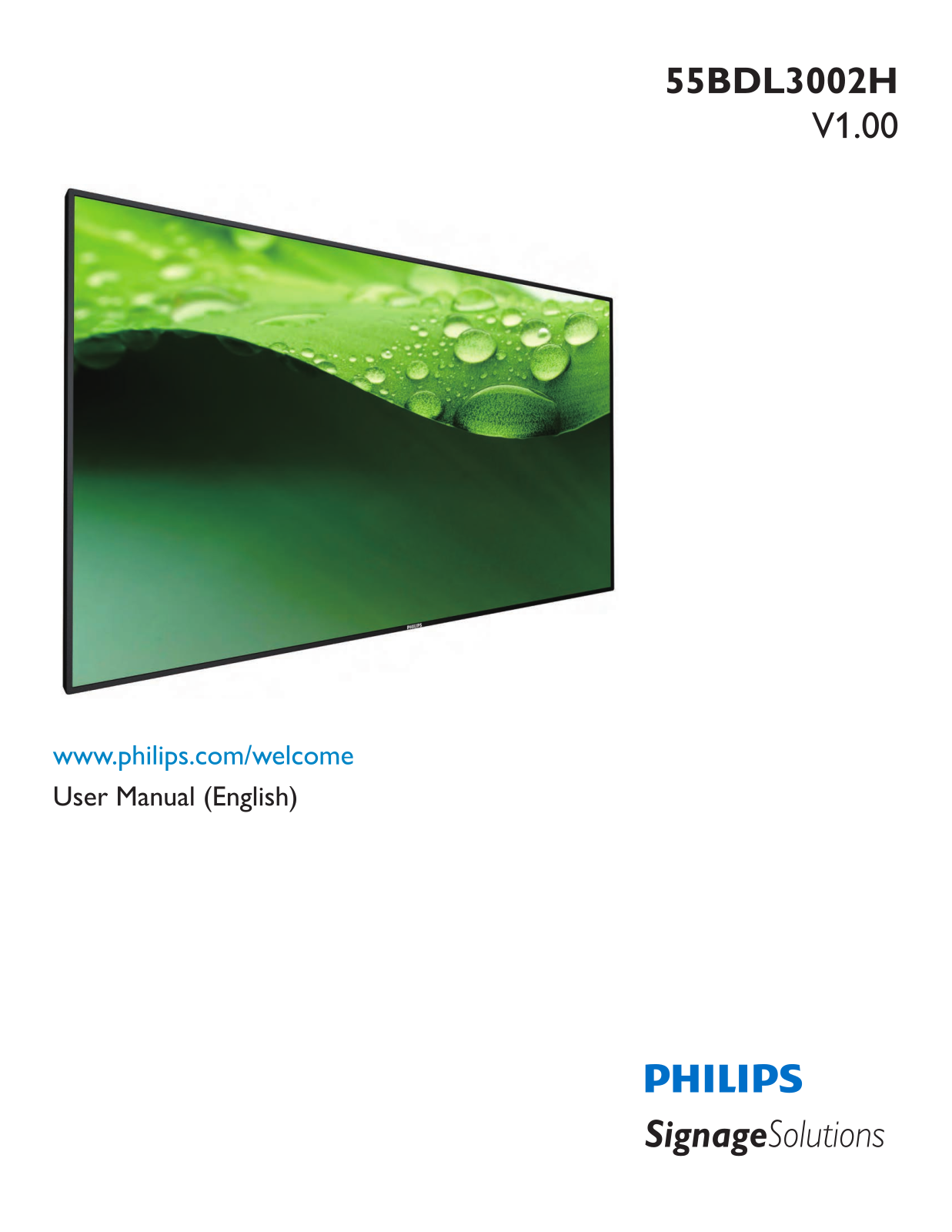 Philips 55BDL3002H User Guide