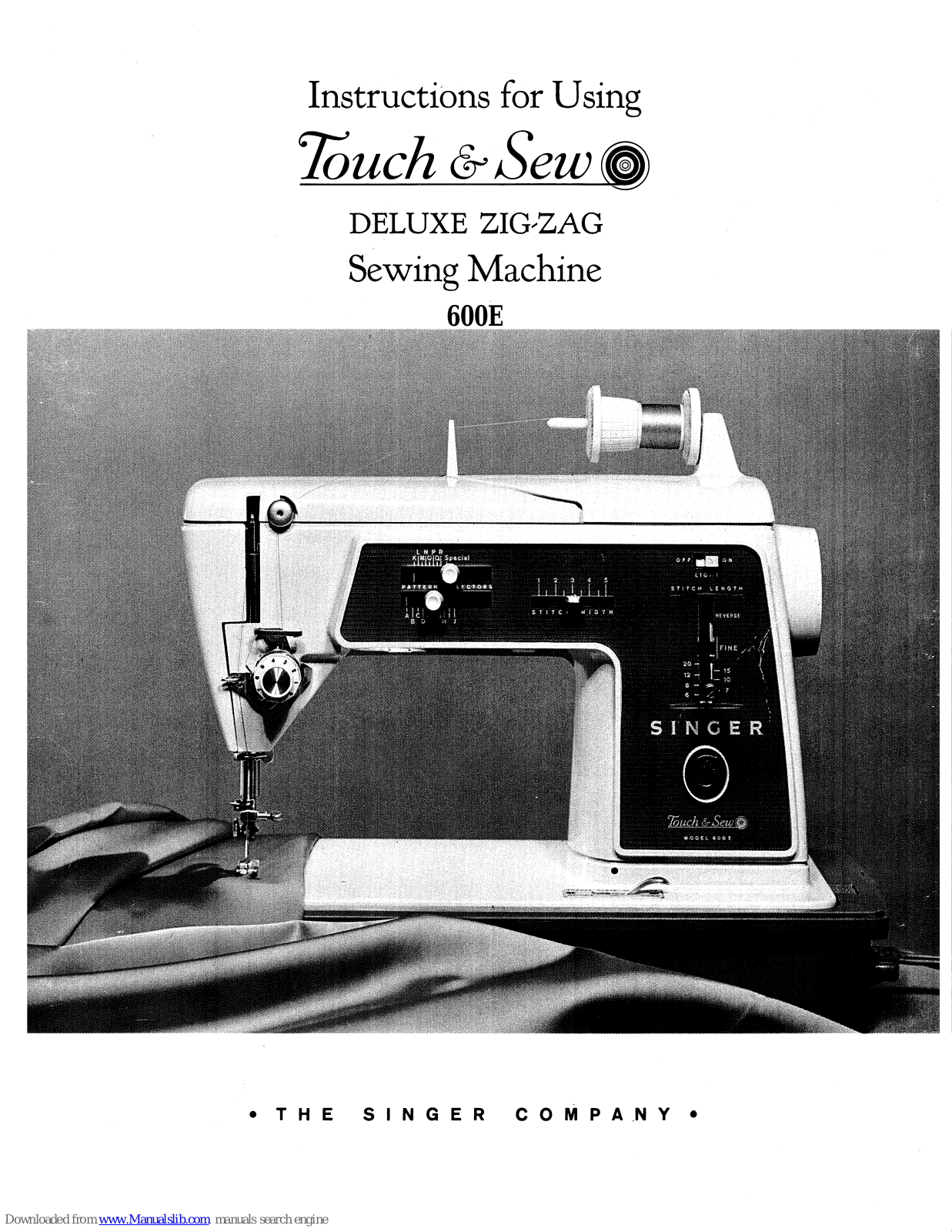Singer Touch & Sew 600E Instructions For Using Manual - ManualMachine.com