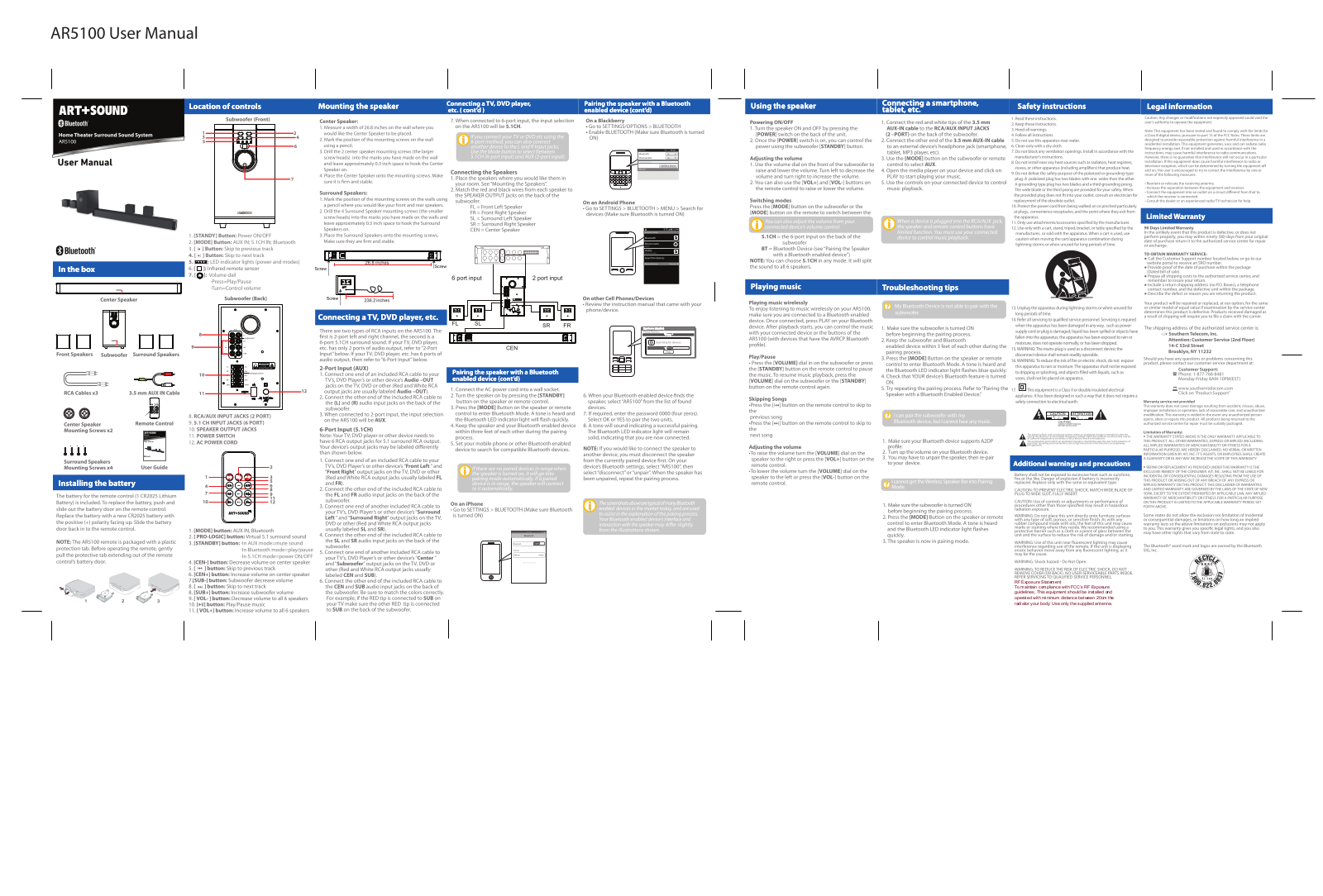 CHINA ELECTRONICS AR5100 User Manual