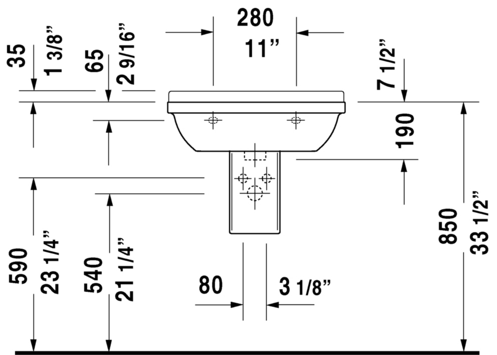 Duravit DRV1582 Dimensions - ManualMachine.com