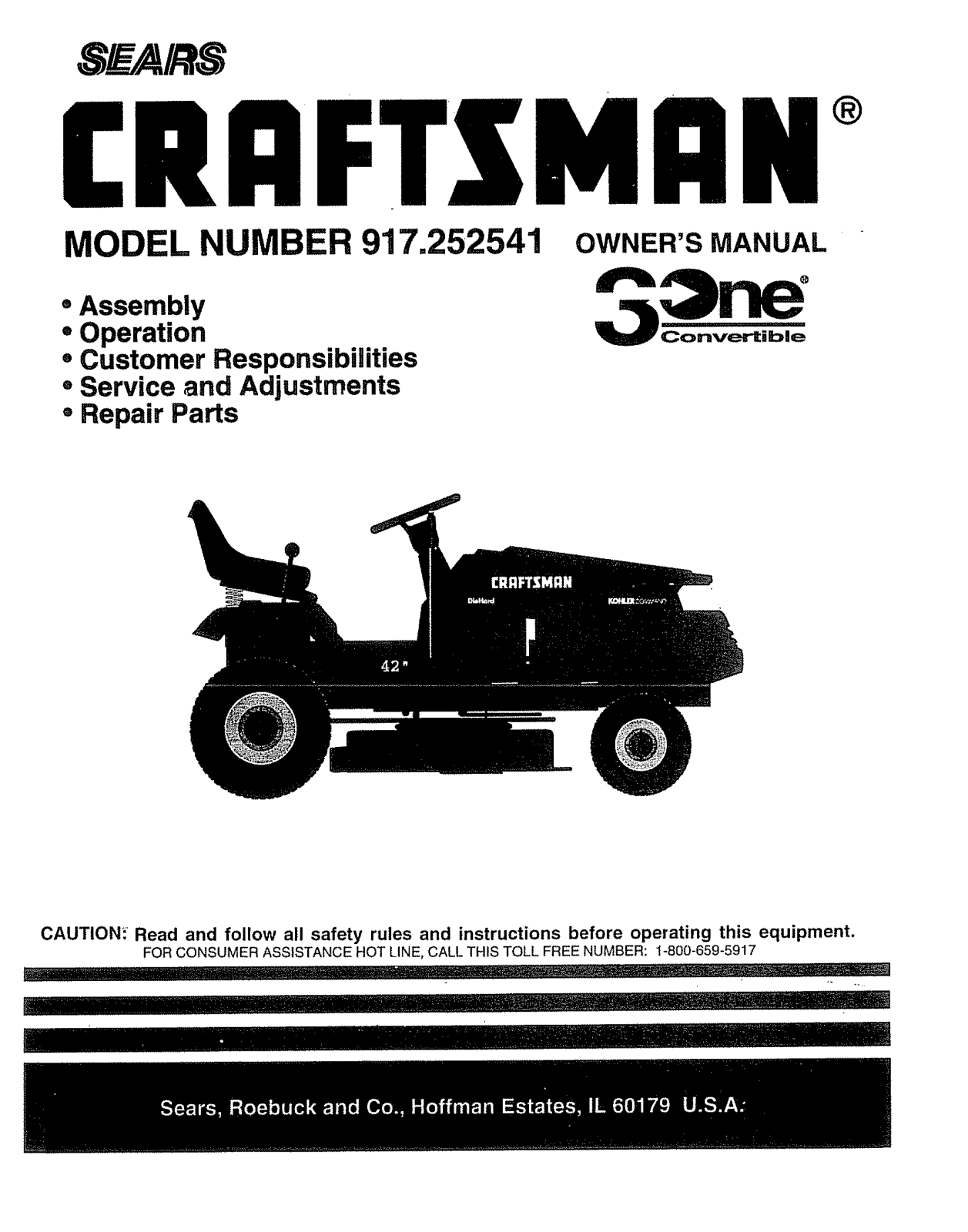 Craftsman 917252541 Owner’s Manual