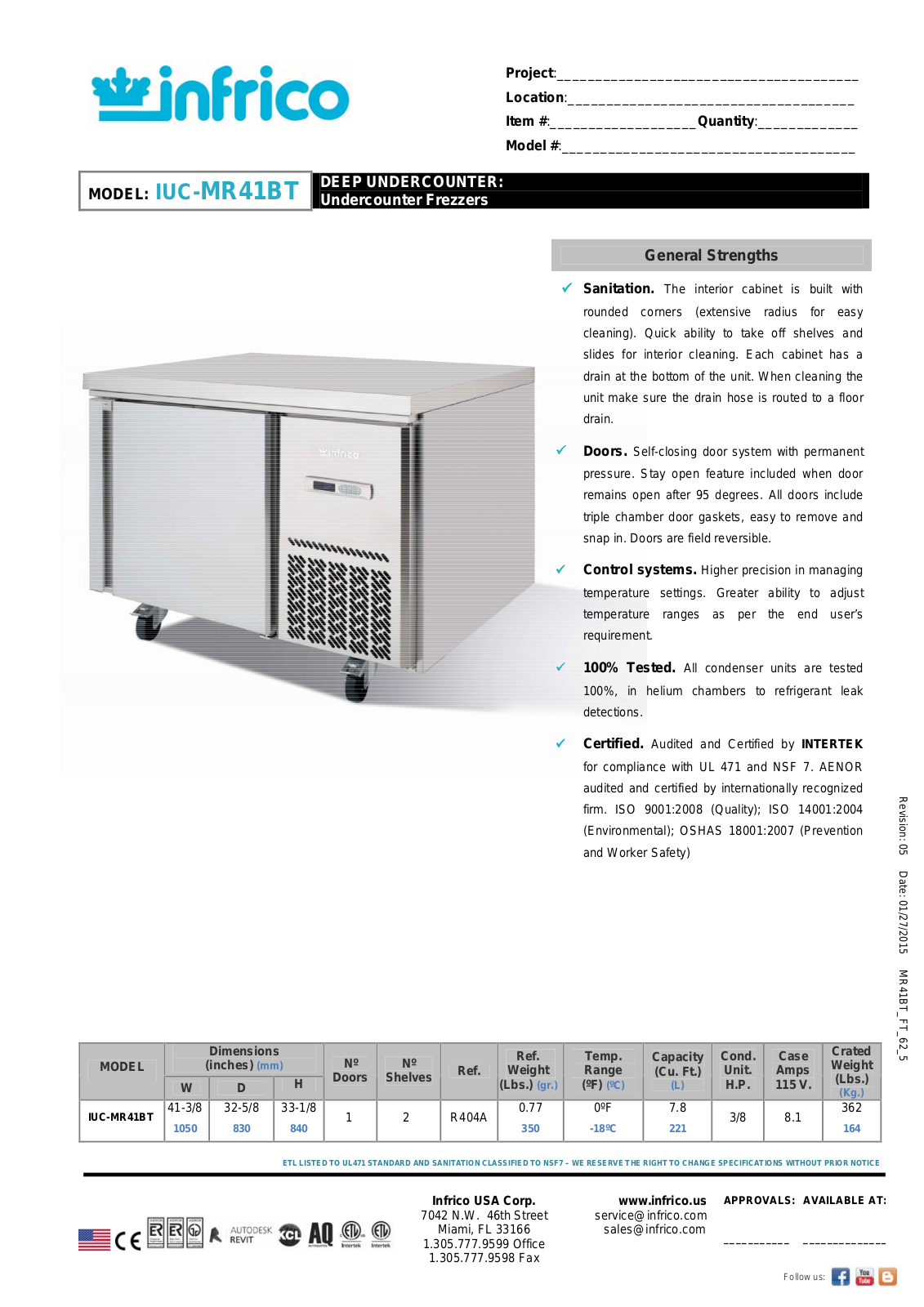 Infrico IUC-MR41BT User Manual