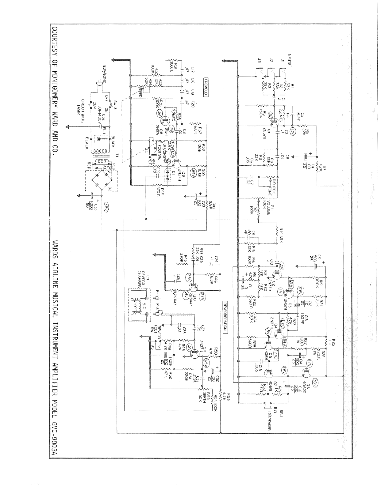 Airline Wards gvc 9003a schematic