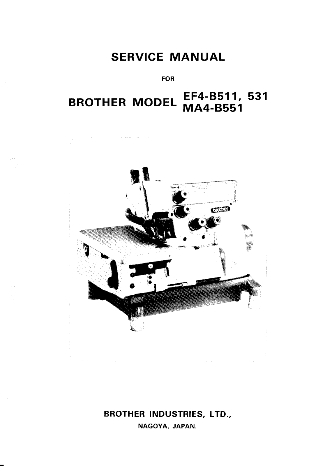 Brother EF4-B511, EF4-B531, MA4-B551 User Manual