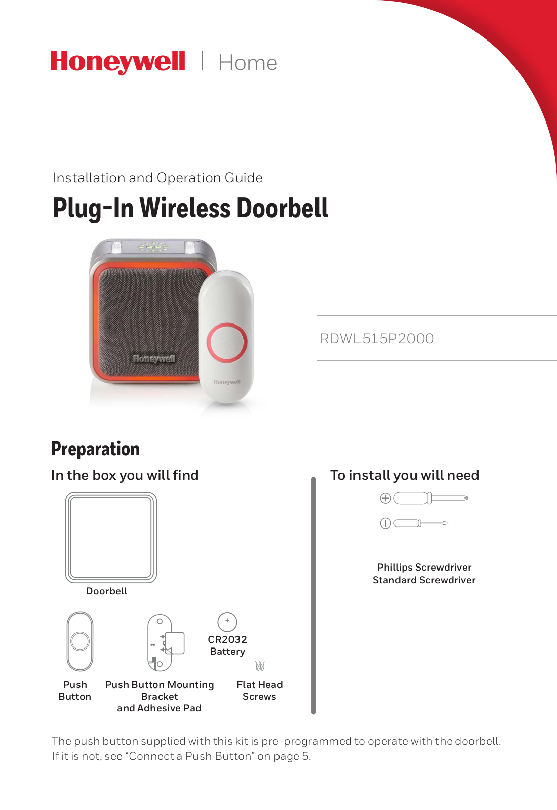 Ademco RDWL515P User Manual