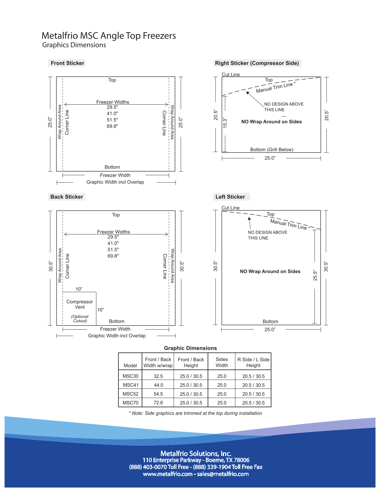 Metalfrio MSC30 User Manual