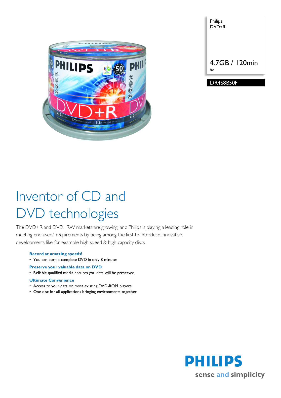 Philips DR4S8B50F/10 leaflet - ManualMachine.com