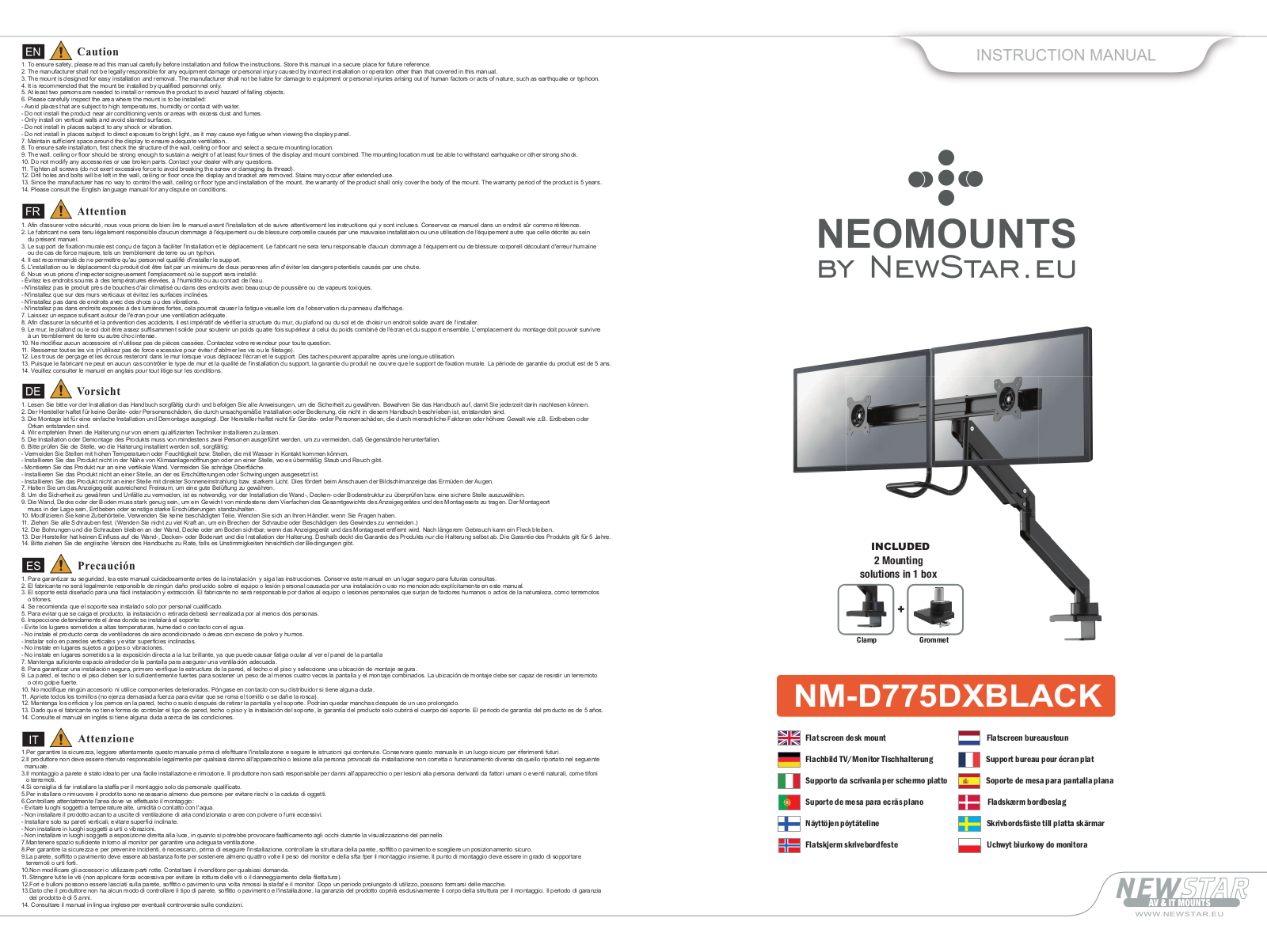 Newstar NM-D775DXBLACK User Manual