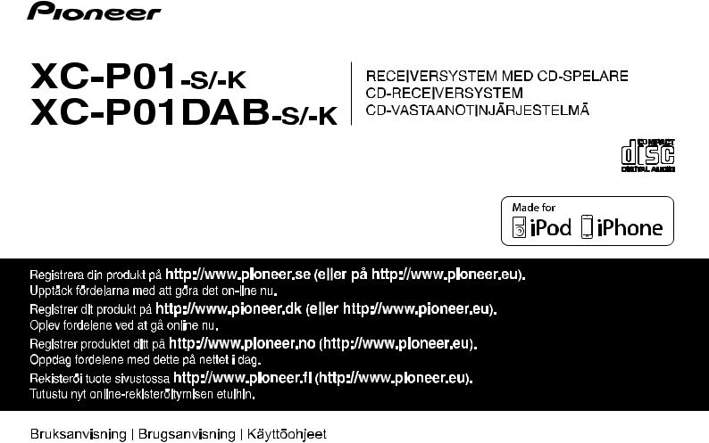Pioneer XC-P01-S, XC-P01-K, XC-P01DAB-S, XC-P01DAB-K Operating Instructions