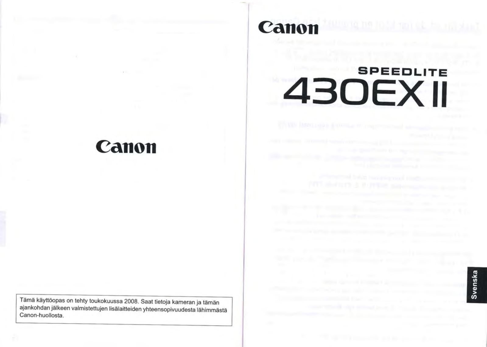 Canon SPEEDLITE 430EX II User Manual