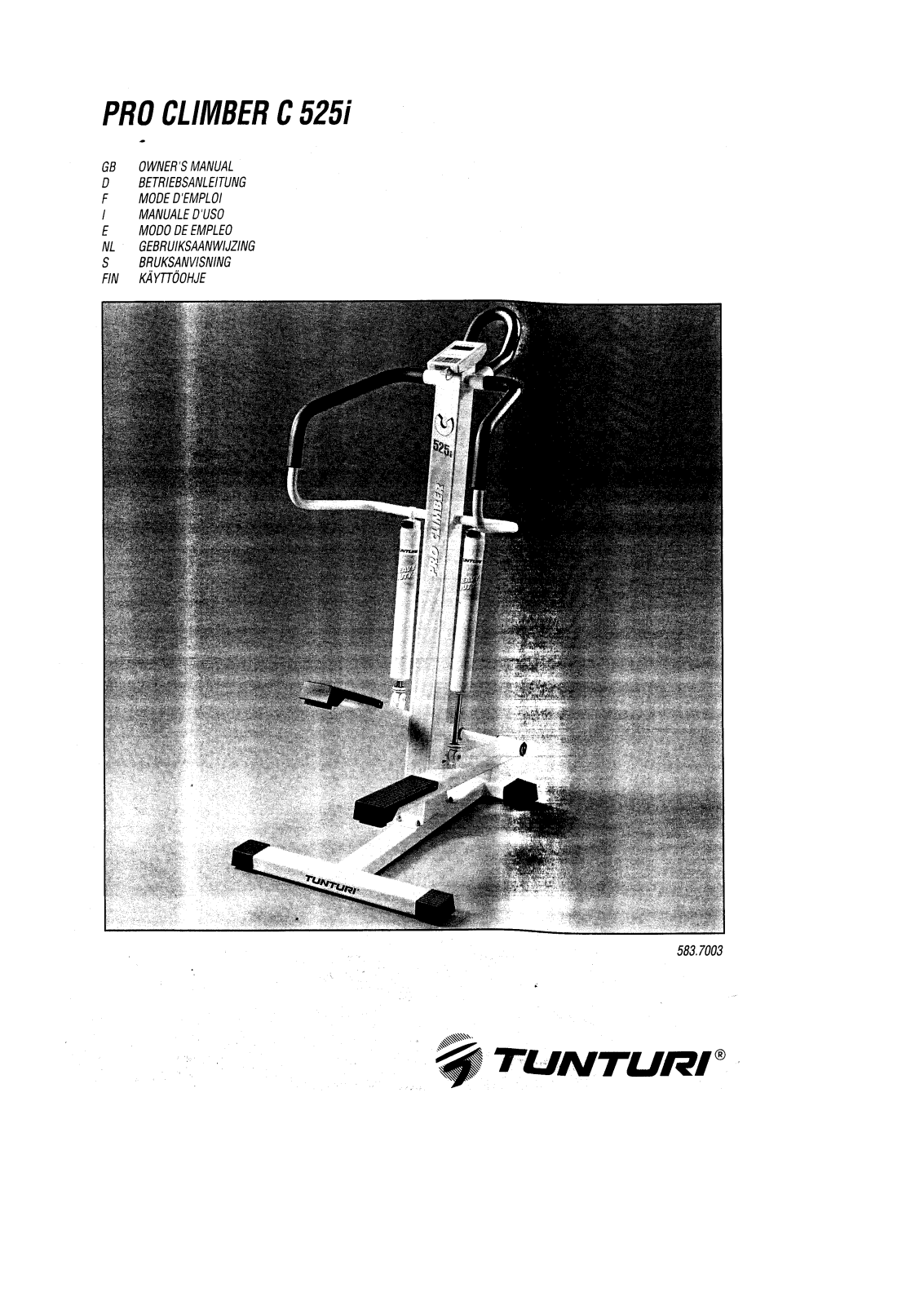 Tunturi C525i User Manual