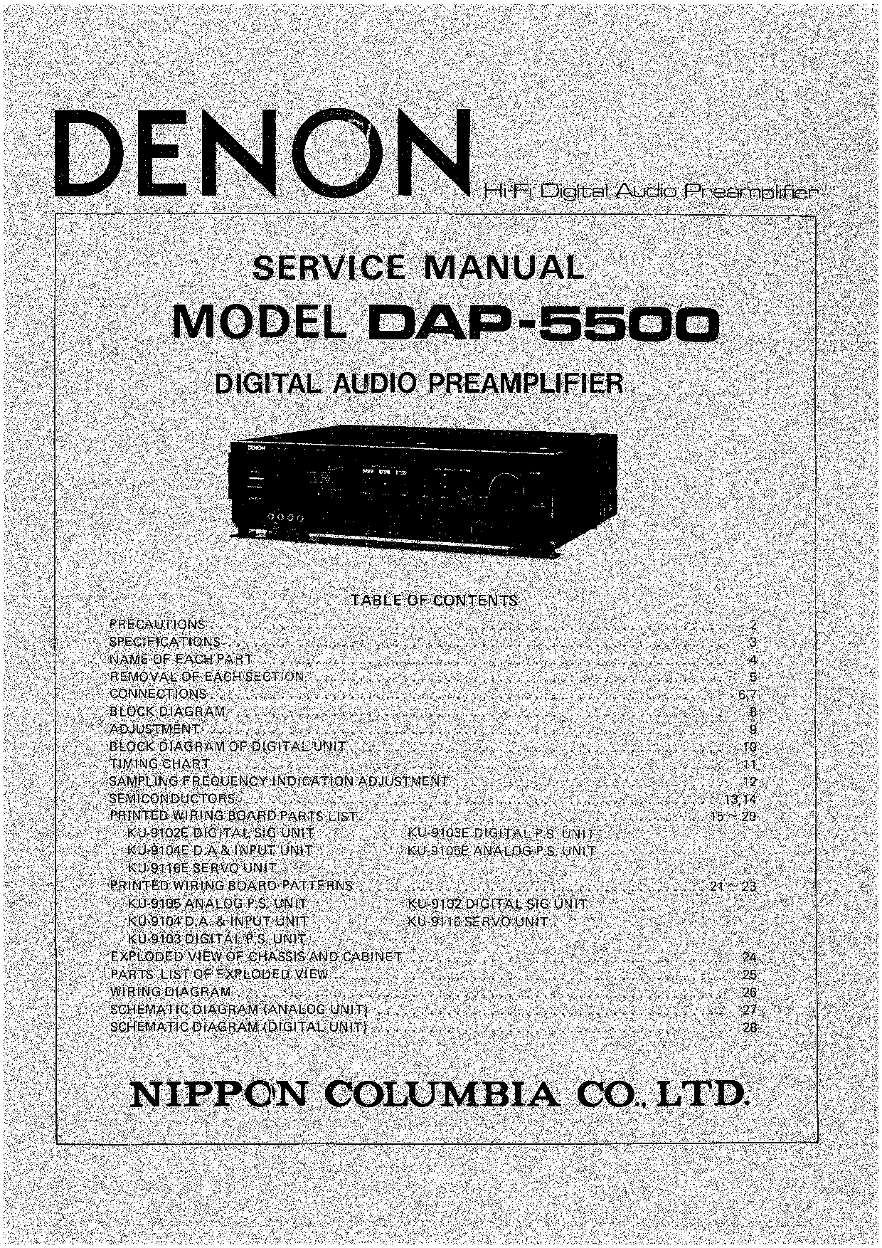 Denon DAP-5500 Service Manual