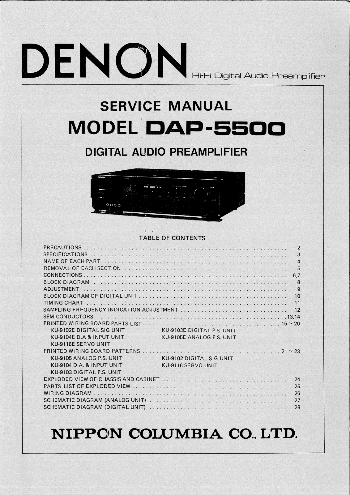 Denon DAP-5500 Service Manual