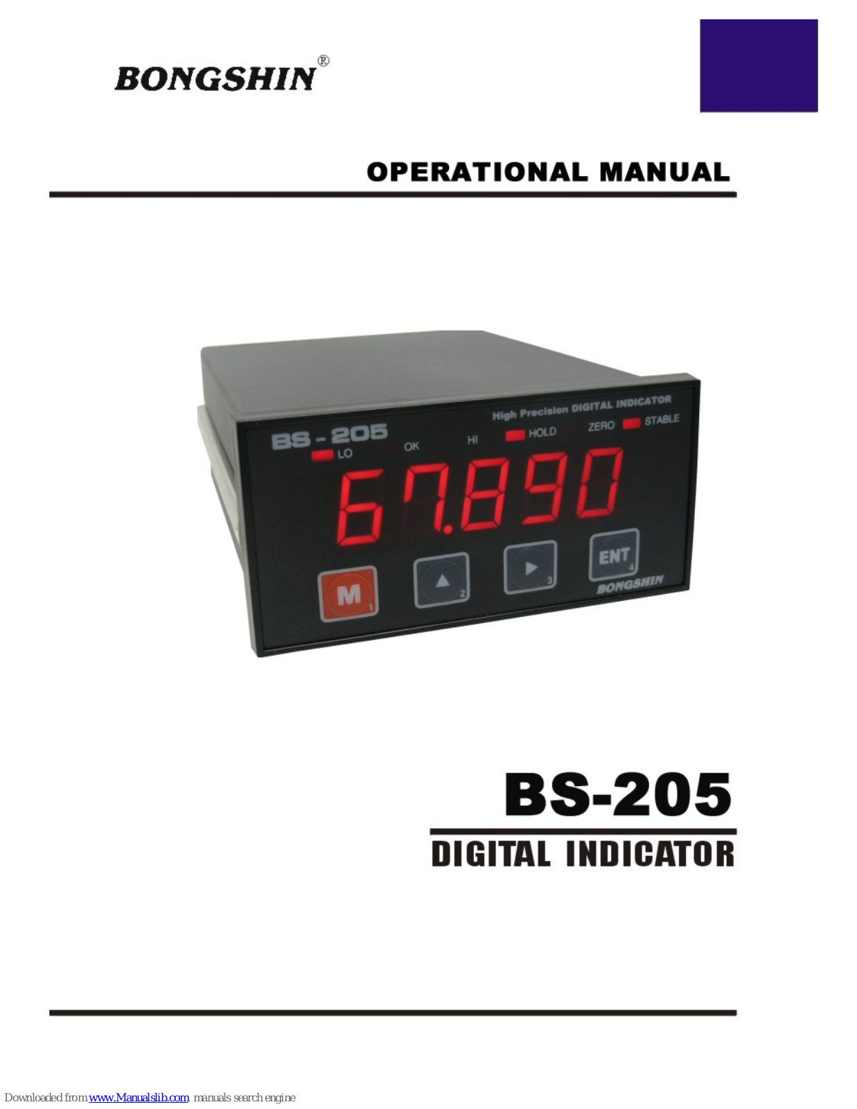 Bongshin BS-205 Operation Manuals