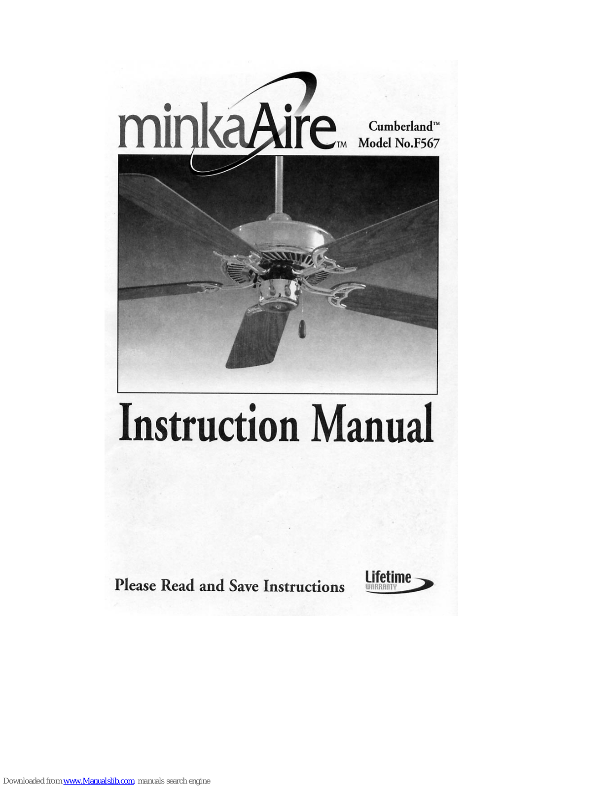 minkaAire GF567 Instruction Manual