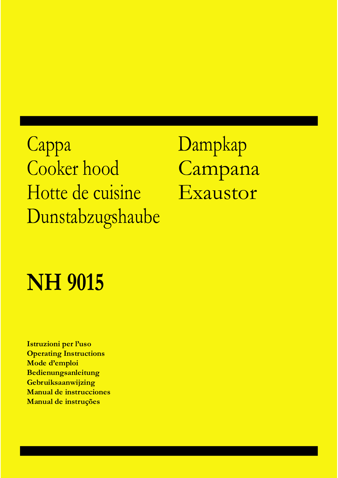 Zanussi NH9015X User Manual