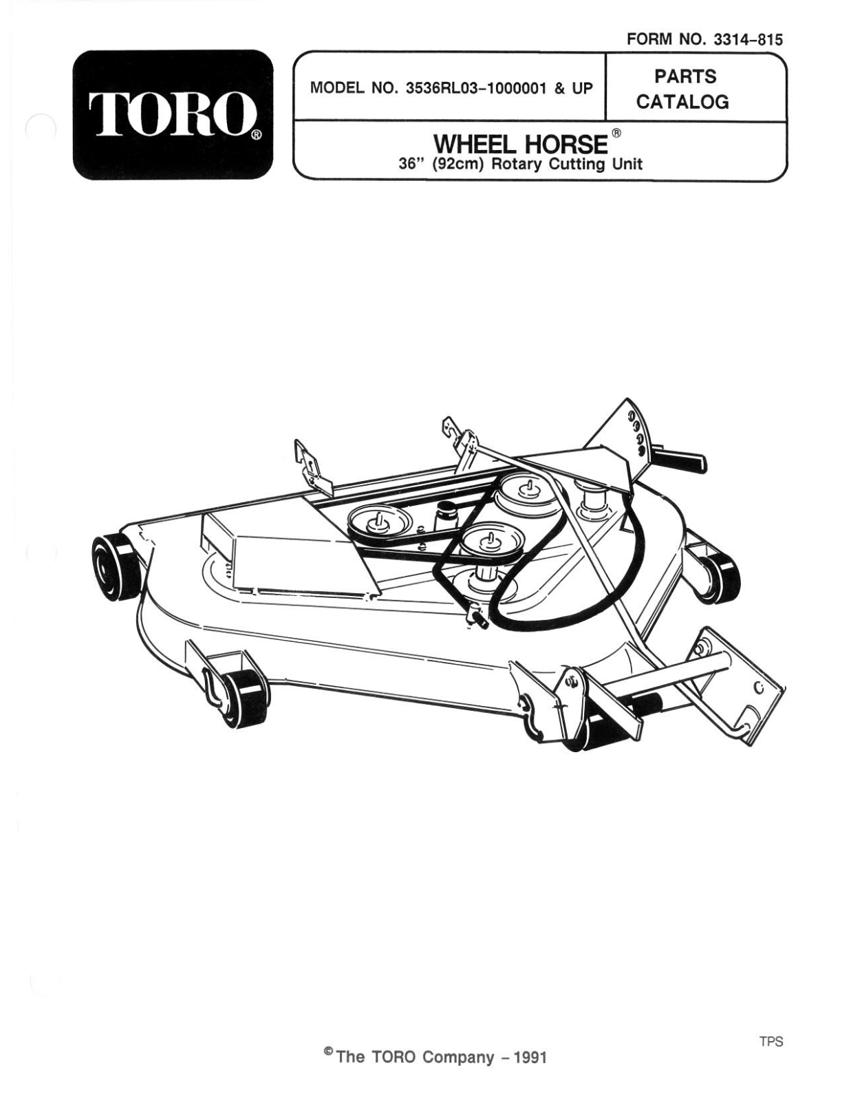 Toro 35-36RL03 Parts Catalogue